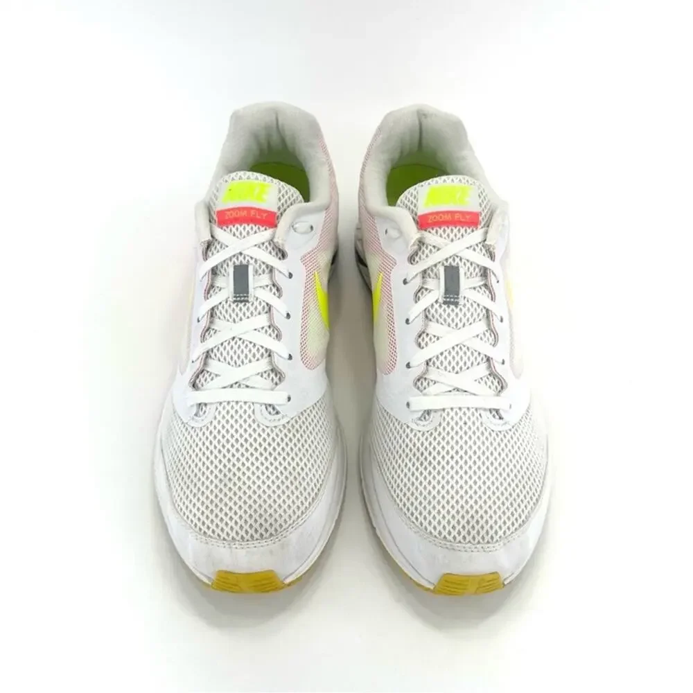 Nike Zoom Fly Dynamic Support Women Running Sneakers Size 10 White Pink Yellow